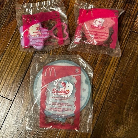 NWT 2002 Vintage Sanrio Hello Kitty McDonald’s Toy Lot of 3 Happy‎ Meal 1,2,8 - Picture 1 of 6